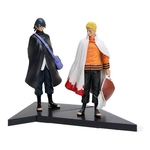 Kit 2 Figure Action Boneco Naruto Hokage + Sasuke Uchiha